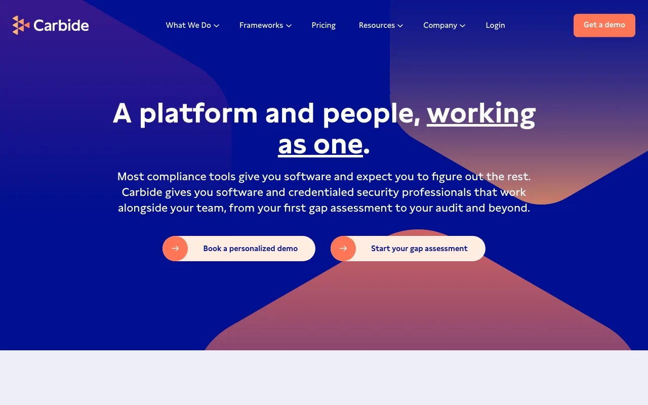 Carbide public homepage captured September 28, 2026