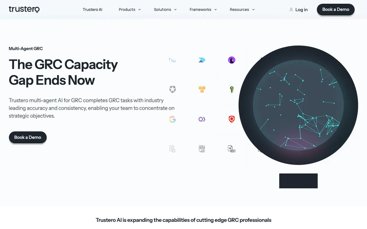 Trustero public homepage captured September 28, 2026